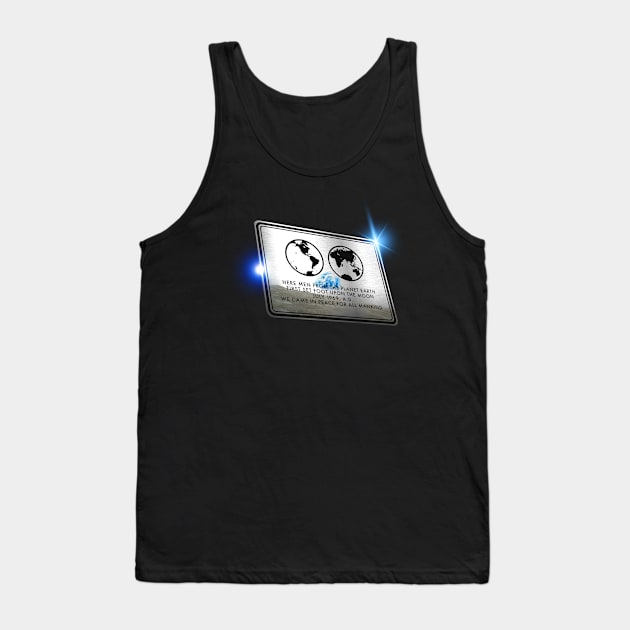 Apollo 11 metal plaque, 3D Tank Top by Synthwave1950